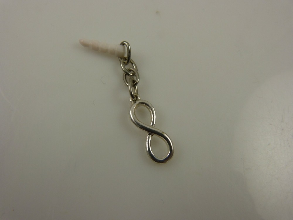 Infinity cell charm cell phone charm ear cap dust plug