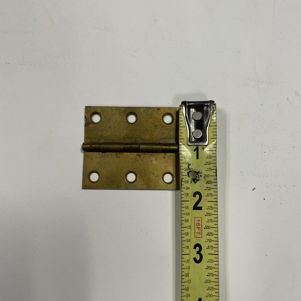 2 Vintage Brass Hinges Rusty