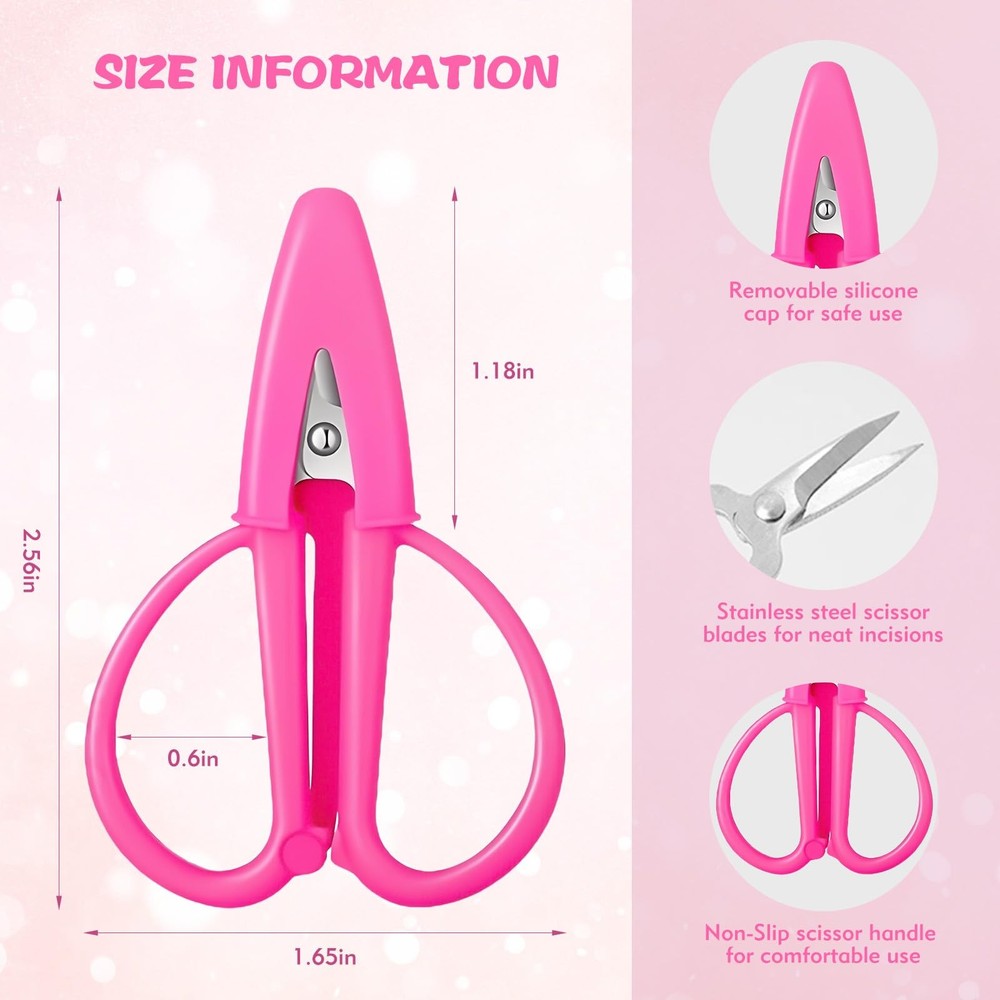 4 Pack Mini Scissors - Small Sharp All Purpose with Cover Tiny...