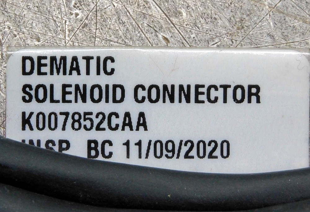 Dematic K007852CAA Solenoid Connector Cable
