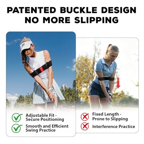 Golf Swing Trainer Aid, Adjustable Elastic Swing Correcting Arm Band, Golf