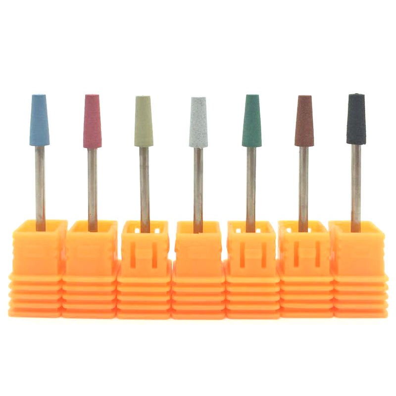 7PCS Nail Art Grinding Drill Bits Electric Manicure Machine Ceramic Bullet Bit