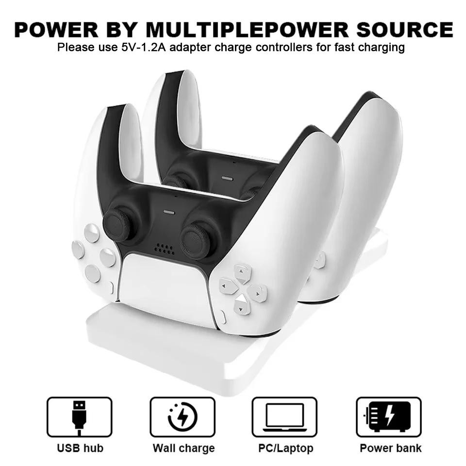 Dual Controller Charging Stand for Playstation 5 Controller Charger