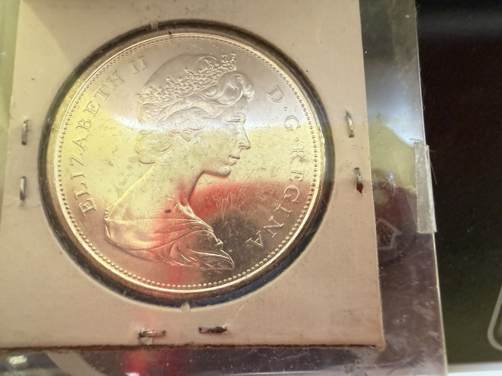 1867 - 1967 Canada Silver 50 Cent Howling Wolf Elizabeth