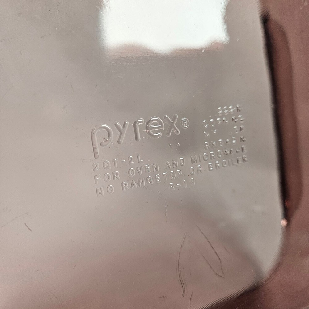 Pyrex Vintage 8 Inch Cranberry Baking Dish