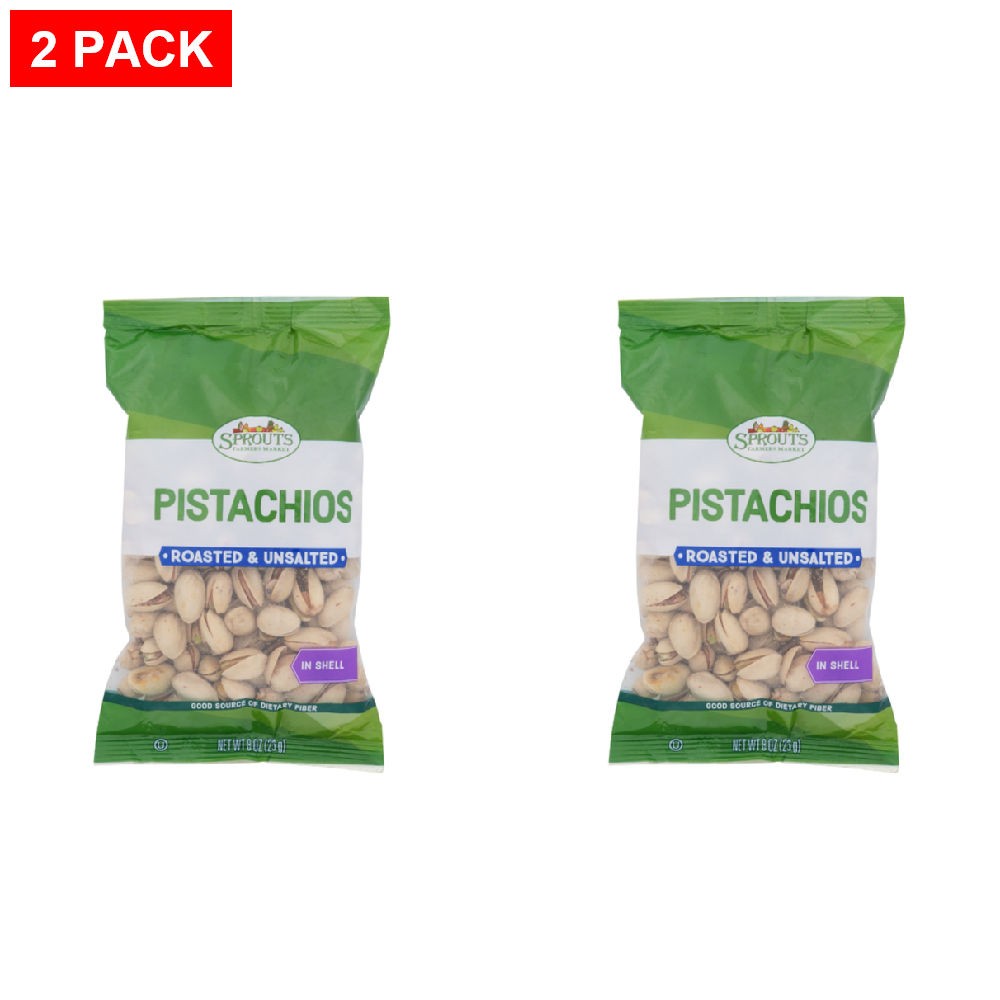 2 Pack - Sprouts Roasted Unsalted Pistachios In Shell 8 oz