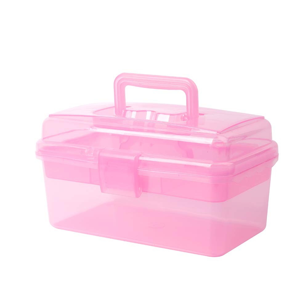 Multipurpose Plastic Storage Container Organizer Box Case with Removable Tray...
