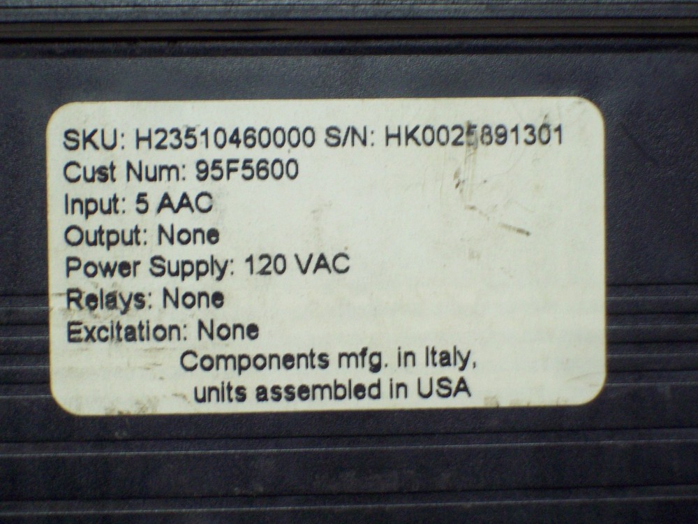 (1) SIMPSON ACA VOLTAGE CONTROLLER 120VAC , H 235-1-0460-0-0-0