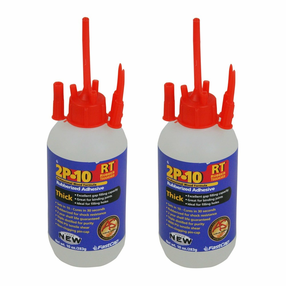 FastCap 2P-10 RT Professional 10 oz Rubberized Formula Thick Adhesive, 2-Pack