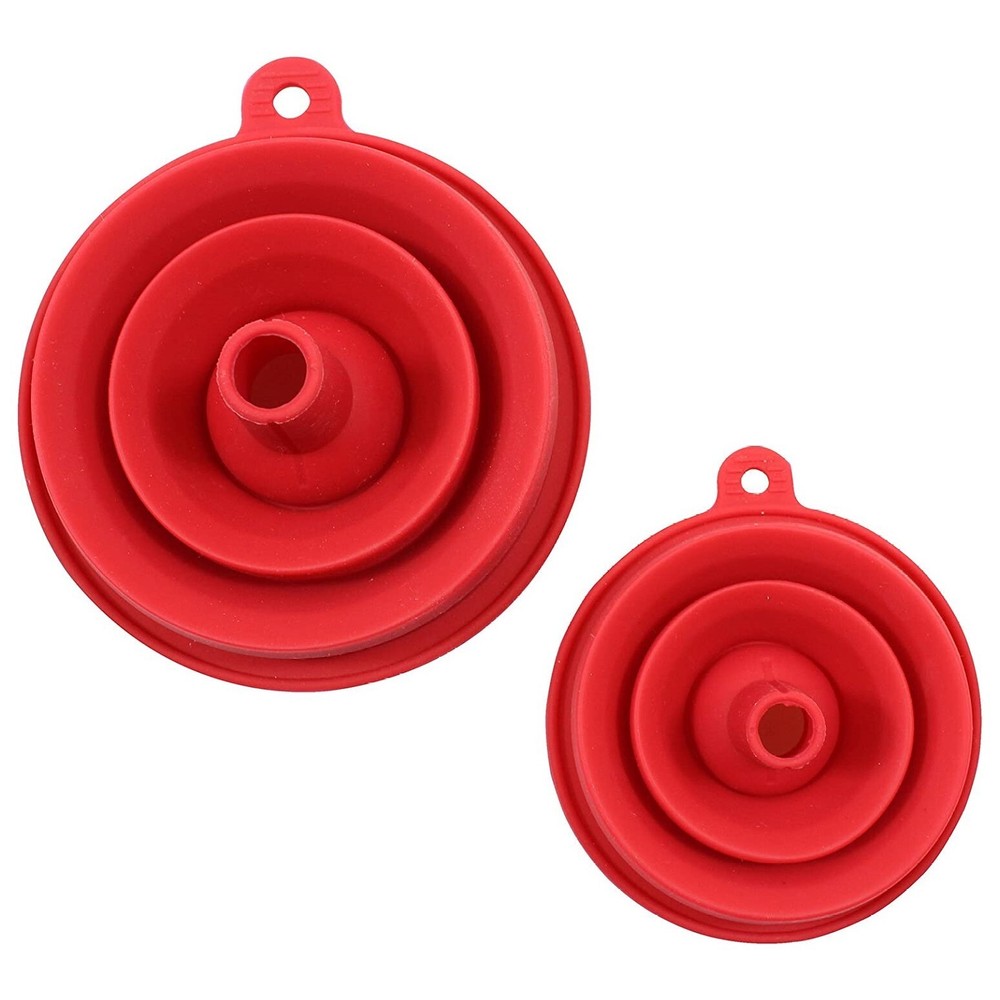 TableCraft Silicone 7pc Kitchen Tool & Trivet Set - Red