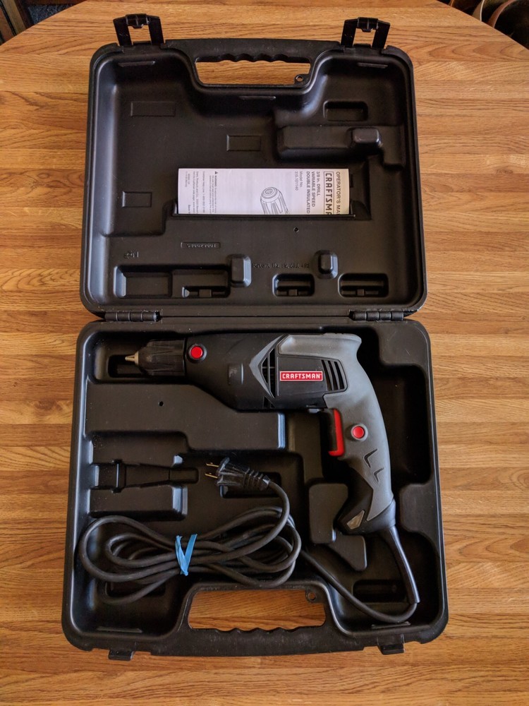Craftsman 3/8" Variable Corded Drill w/ Case and Instructions 315.101140