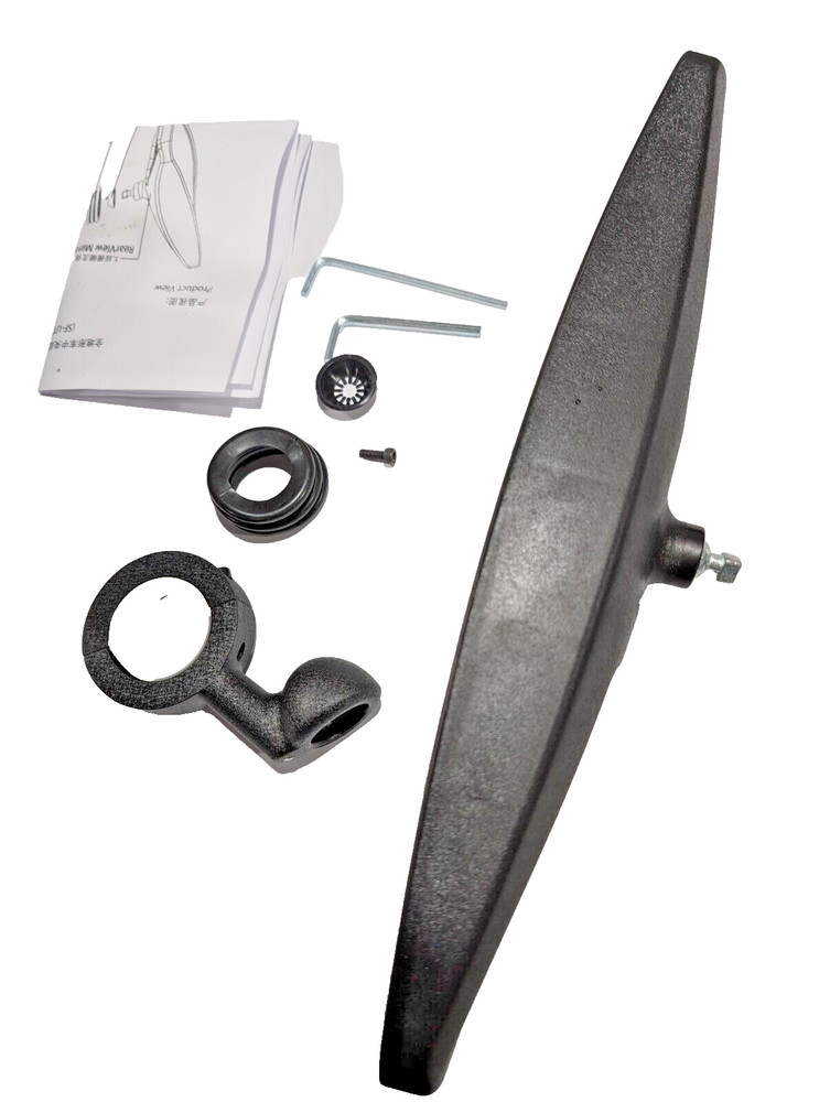 Rear View Mirror With Hardware For Mounting To A Roll Bar