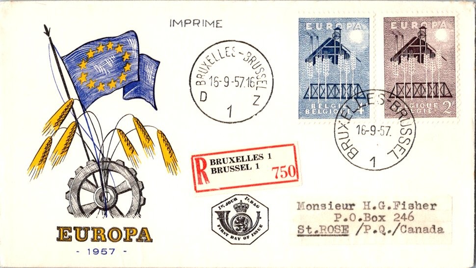 Belgium Scott 512-513 Label address.