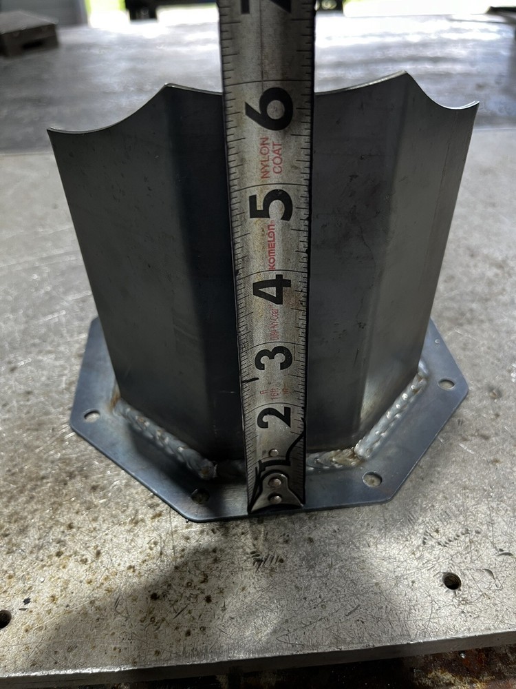 6 INCH OCTAGON EXHAUST HOOD STACK DIESEL STACK DURAMAX POWERSTROKE CUMMINS STACK