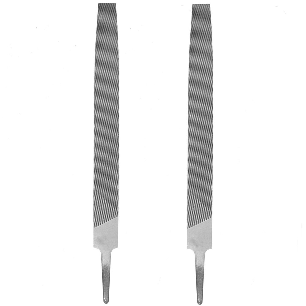 Axe File Sharpener 8-Inch 2PCS Set - Hardened Steel Flat Rectangular Gray