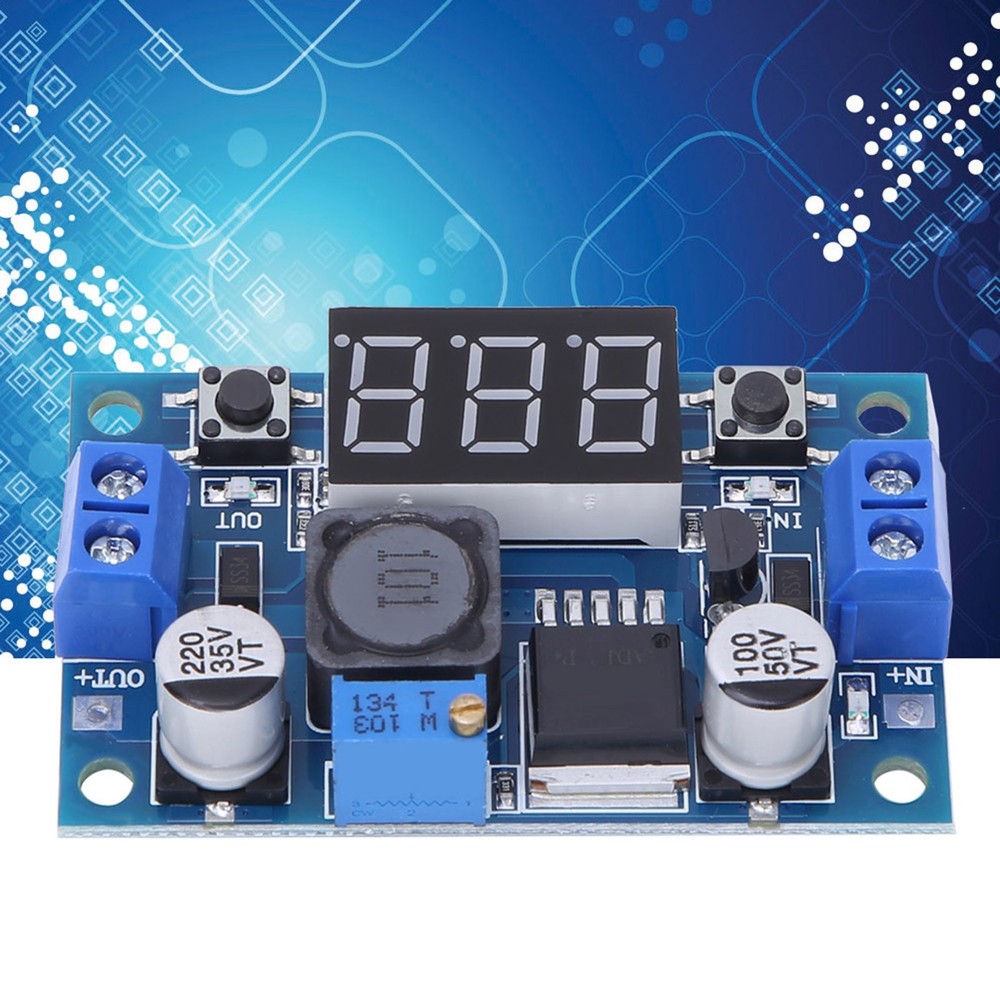 Digital Voltmeter Integrated DC-DC Step Down Module 3A Output 2.5V-40V Input