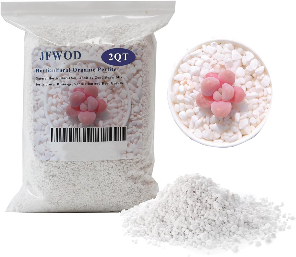 2 Quart Organic Perlite Horticultural Soil Amendment for Plants and Enhanced Dra