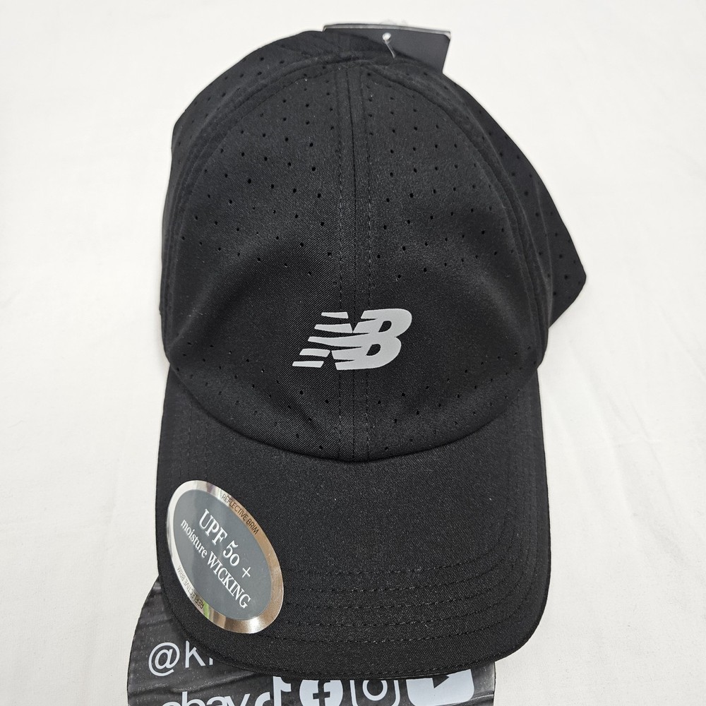 New BalanceHat 6 Panel Pro Run Cap Black UV Protection Sun