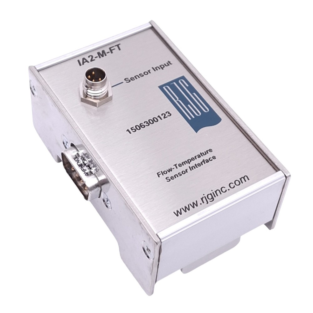 RJG IA2-M-FT Flow-Temperature Sensor Interface, 5VDC, DIN Rail, 140F Max
