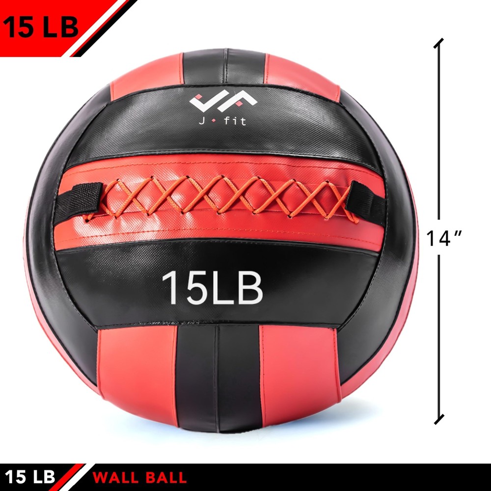 Wall Ball, Red/Black, 15 LB