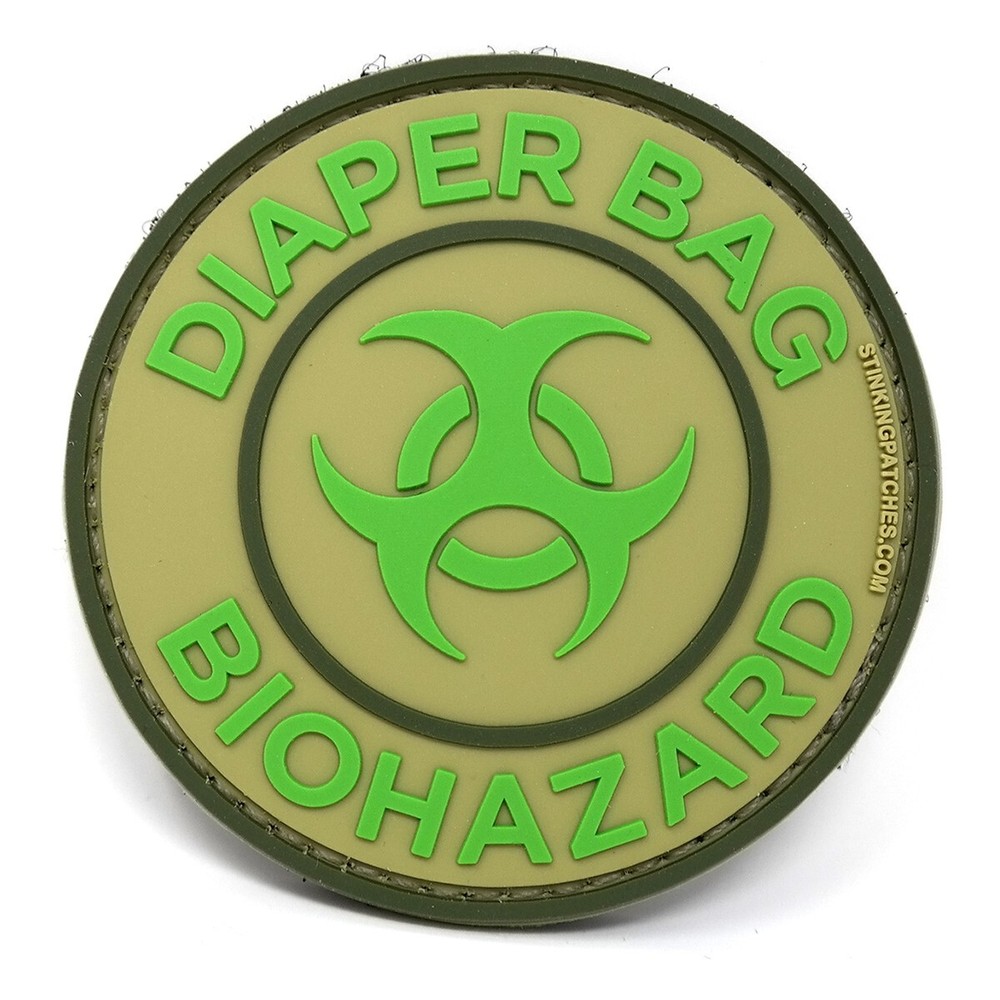 Tactical Diaper Bag Biohazard PVC Tactical Hook and Loop Patch | Morale Patch