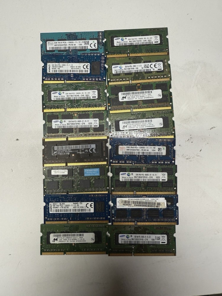 Mixed Laptop RAM Lot – DDR3 SODIMM (Various Sizes)
