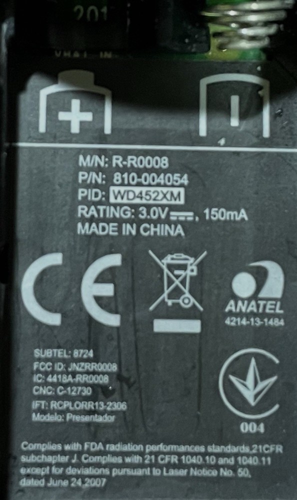 Logitech R400 Presentation Remote Wireless Laser Pointer Clicker Slideshow