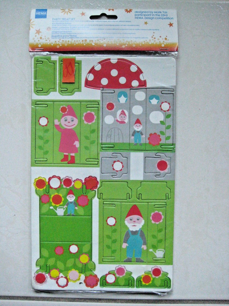 HEMA PARTY TREAT BOXES SET OF 12  - 4 DIFFERENT DESIGNS - 3 SHEETS