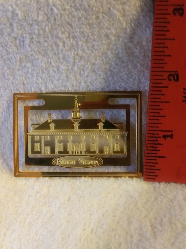 Gold Tone MOUNT VERNON Bookmark