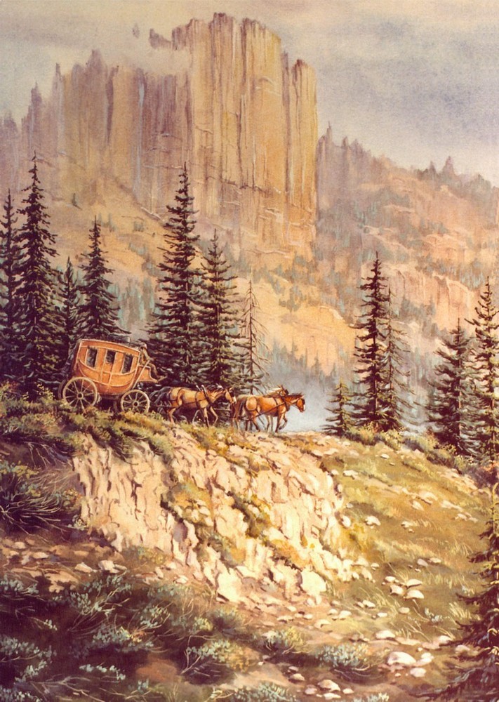 Fantastic!!! MOUNTAIN STAGECOACH by Sharon Sharpe!