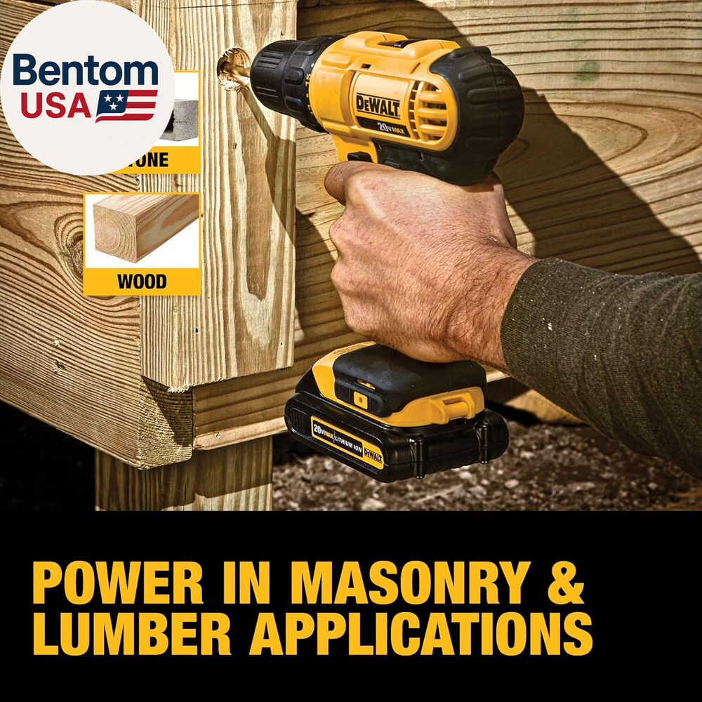 20V Max Cordless Drill Driver Set, 2 Speed, High Performance Motor, Includes 2 X