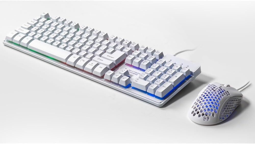 Skytech Gaming Classic RGB Gaming Mouse & Keyboard Combo White