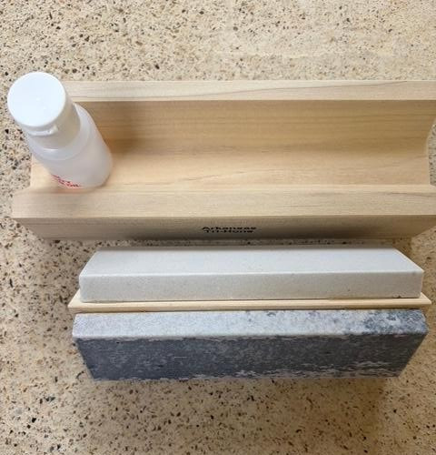 Tri 6 Arkansas Knife Sharpening Stone Kit