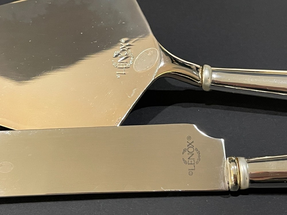 Lenox Forevermore 2-Piece Dessert Set / Wedding Cake Knife & Server Set