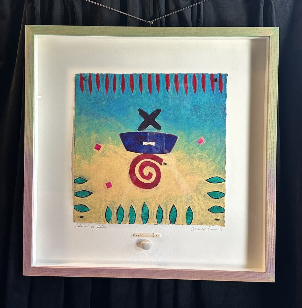 Original Celeste M. Simon “Balanced By Nature” Mixed Media Artwork
