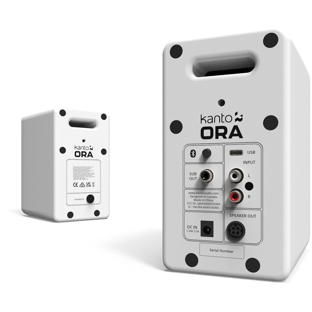 Kanto Living ORA 2-Way Active Wireless Reference Desktop Speakers (Pair) - White