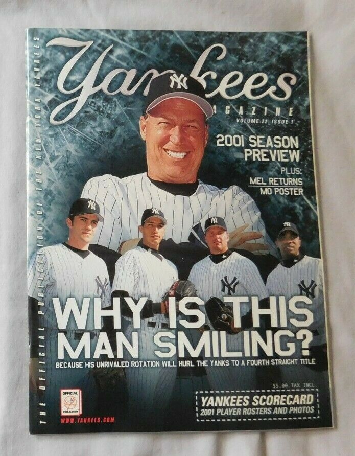 2001 New York Yankees Magazine Program Mariano Rivera Poster