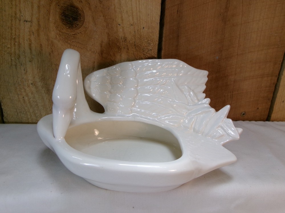 Vintage Art Pottery Swan Planter