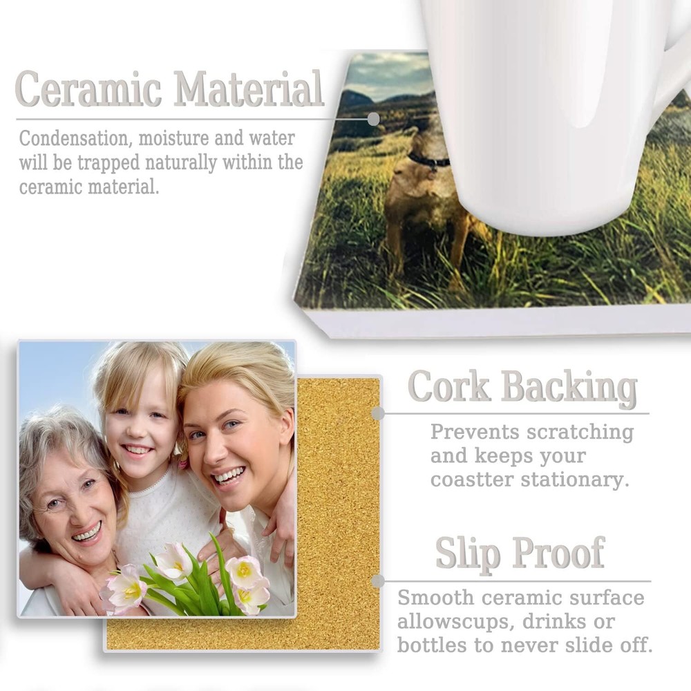 Beverage Coaster Custom Fashion Personalized Exquisite Ceramic Coasters