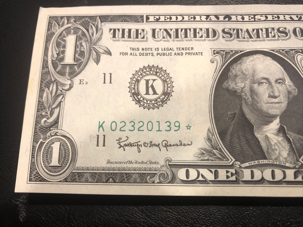 1963A One Dollar Star Bill Uncirculated Sequential Star Note ($1) UNC - 1 Note