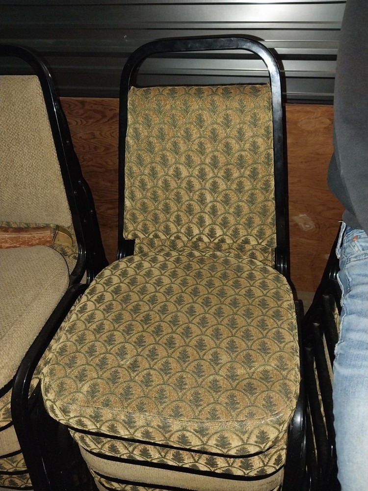 36 Upholstered Restaurant Cafe Chairs in 2 complementary patterns