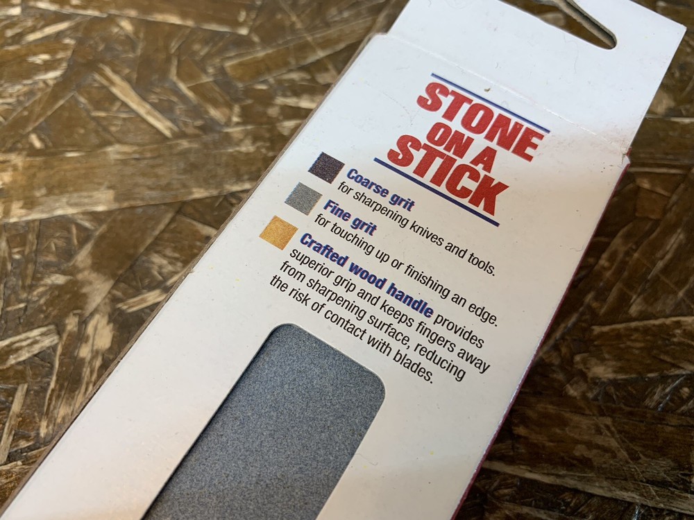 Multi-purpose knife sharpening tool, 2x6” Coarse & Fine Grit! "Stone on a Stick"