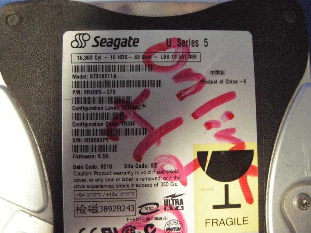 AS IS SEAGATE ST310211A XBOX online hard drive read description programmed / mod