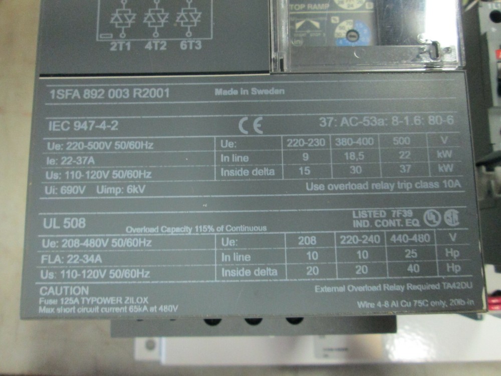 ABB Elevator Starter Panel S37-64-501C PSS SFT STR (NIB)
