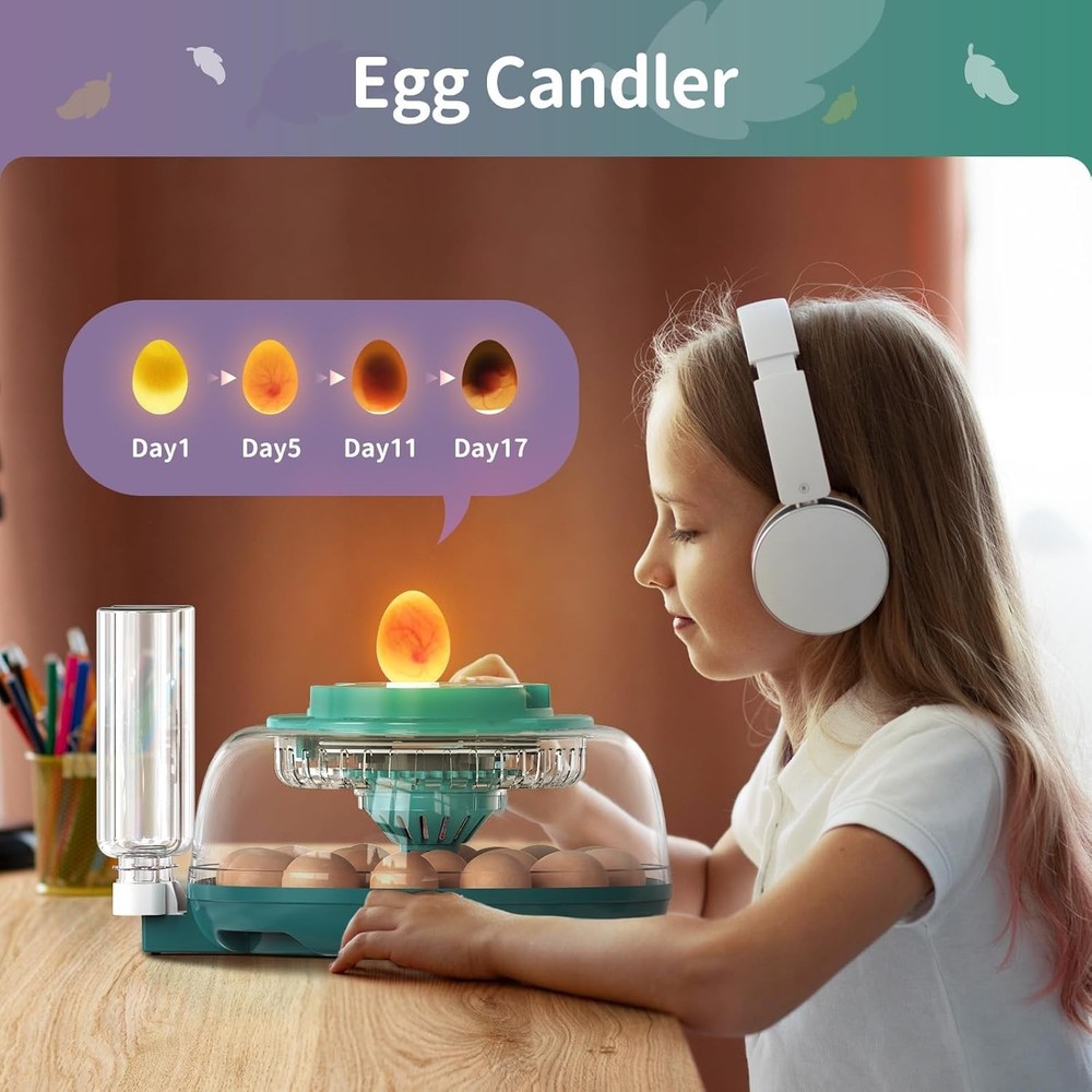 Digital Large Egg Incubator with LED Display & Adjustable Turner