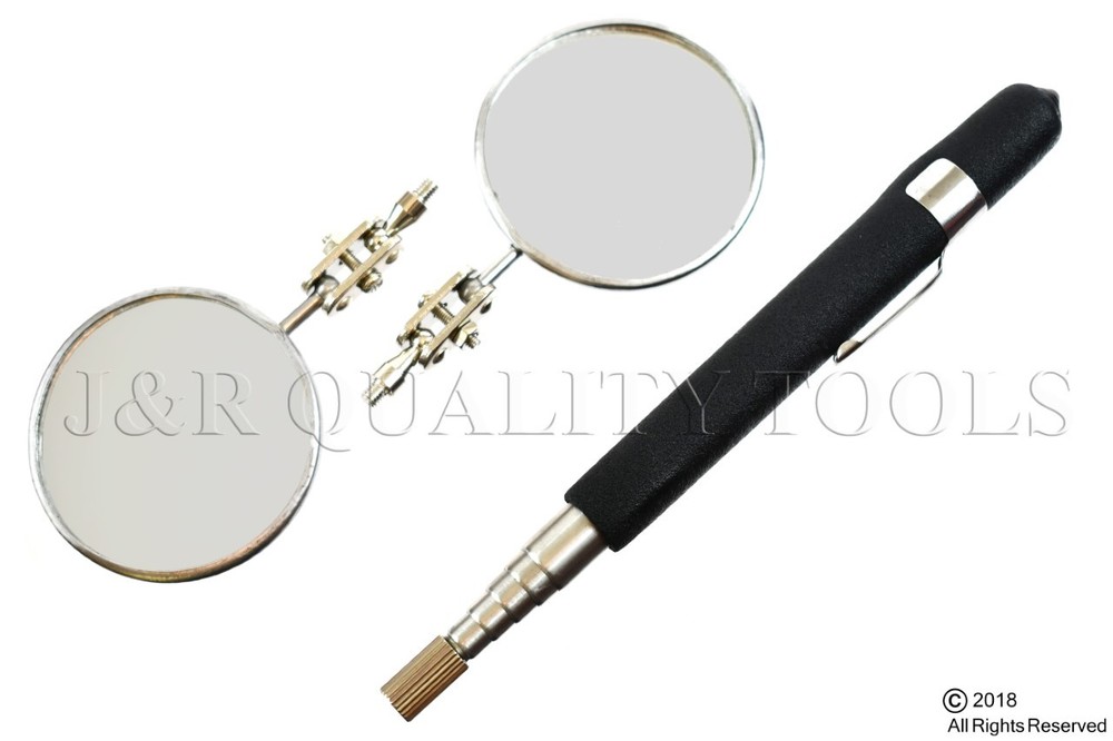2 pc. INSPECTION MIRROR SET WITH REPLACEMENT MIRROR 30 1/2 TELESCOPING ACTION