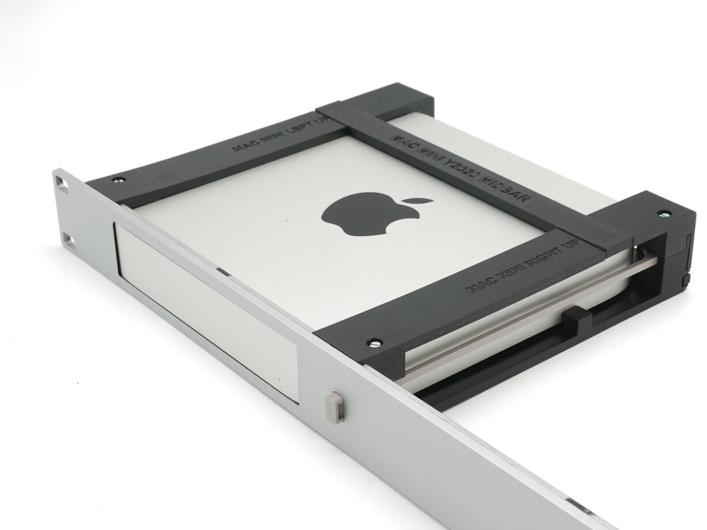 Rack mount for apple mac mini M1 on/off button add 2.d device - color