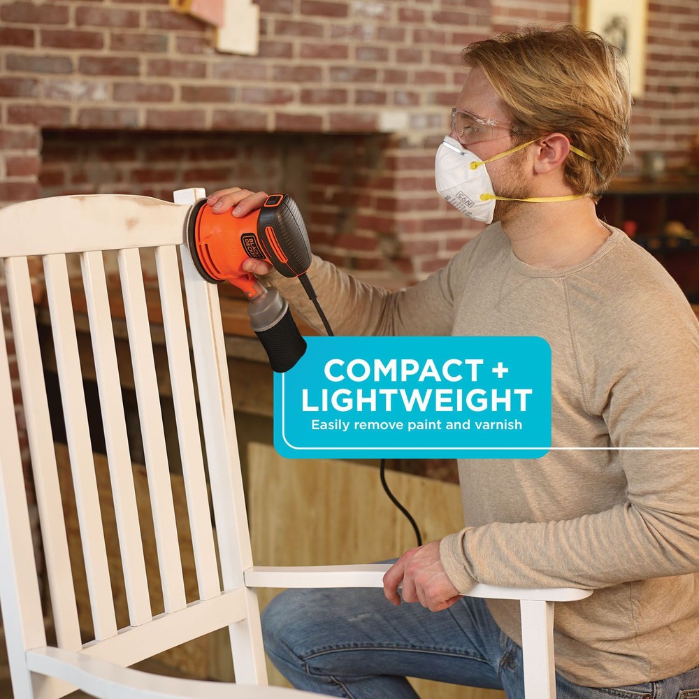 BLACK+DECKER Random Orbit Sander, 5-Inch - BDERO100