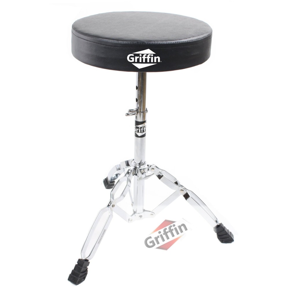 Complete Drum Hardware Pack 6 Piece Set by GRIFFIN | Full Size Percussion Stand