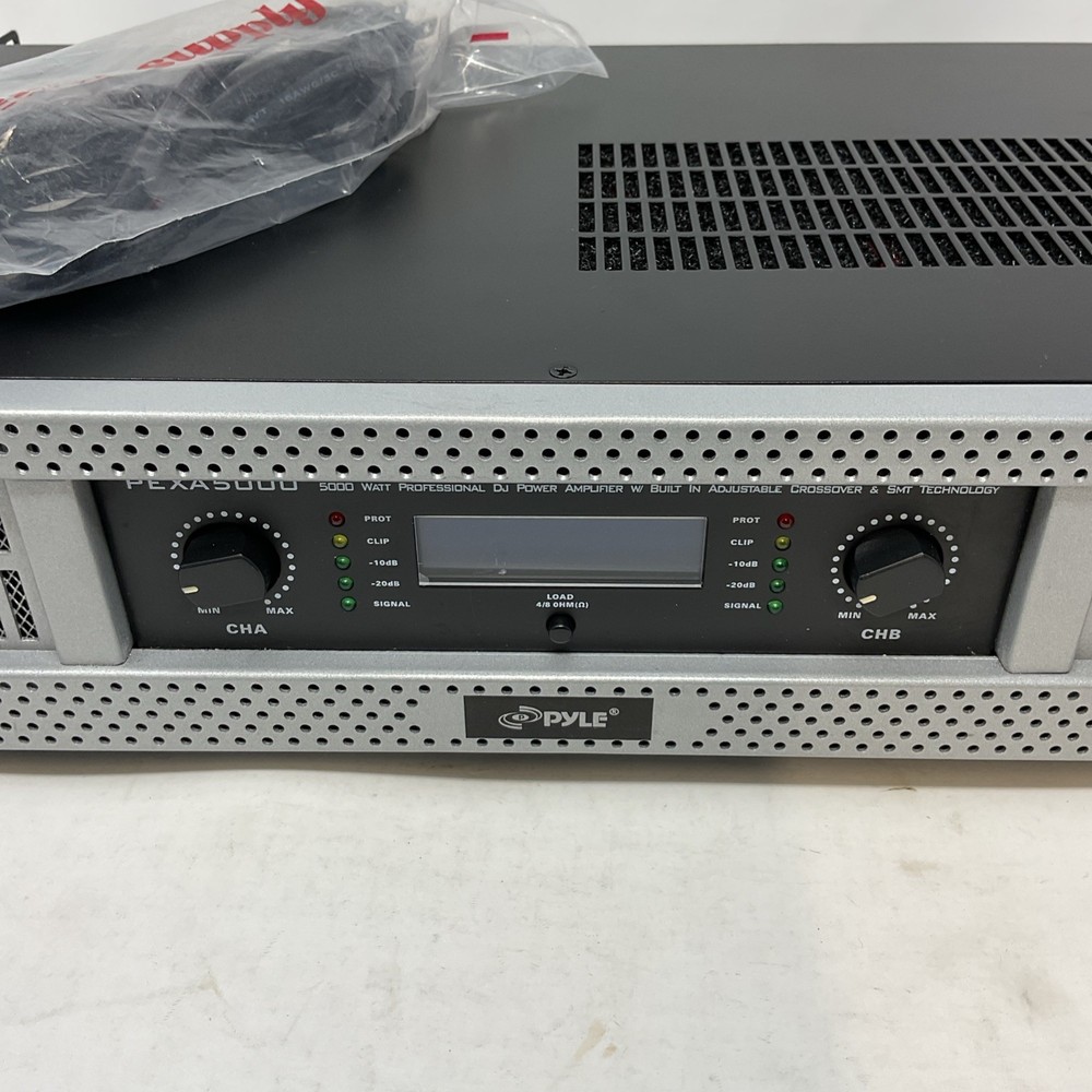 Pyle 19" Rack Mount Professional Power 5000 Watt Amplifier Silver PEXA5000